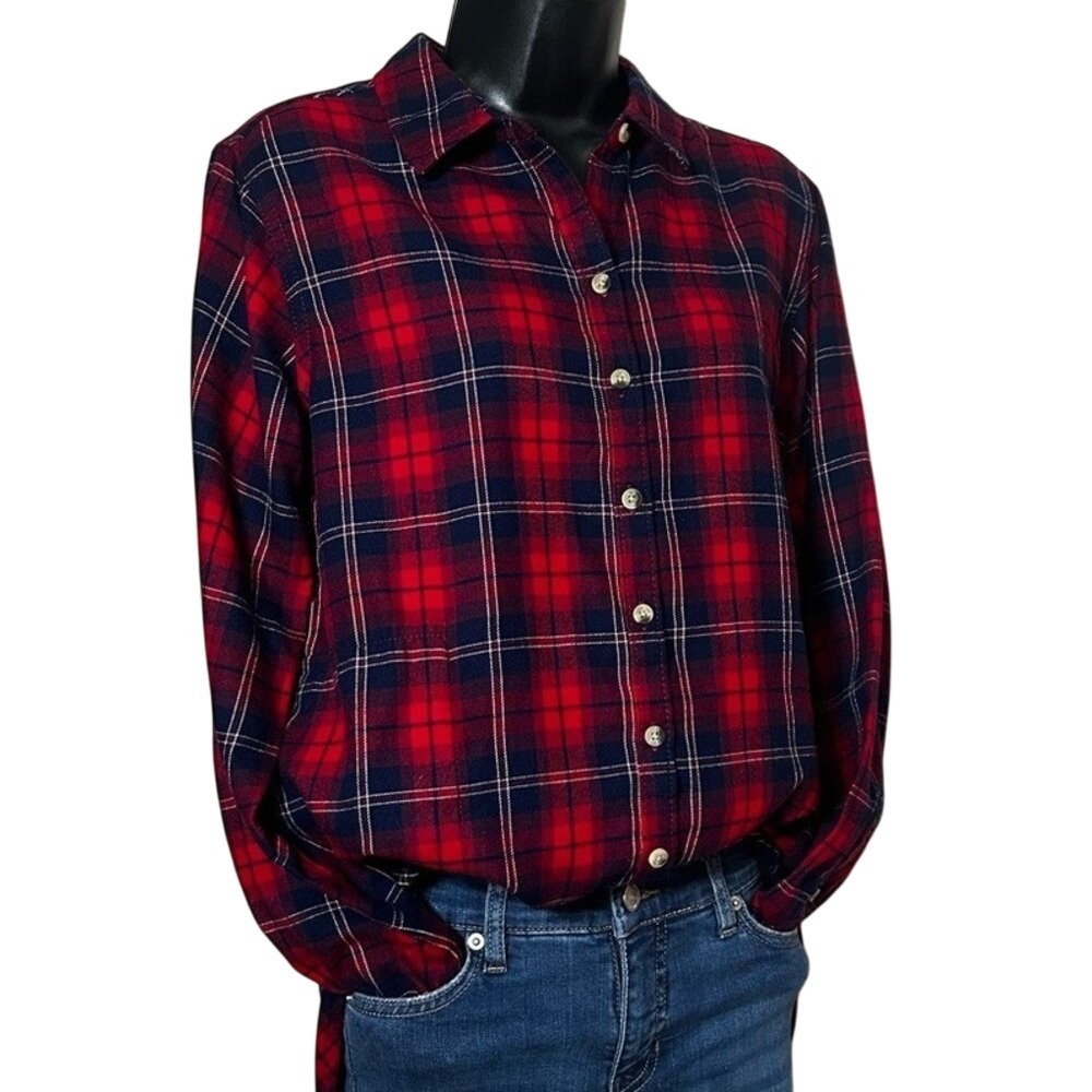 NWOT Jachs New York Girlfriend Plaid Flannel Shirt